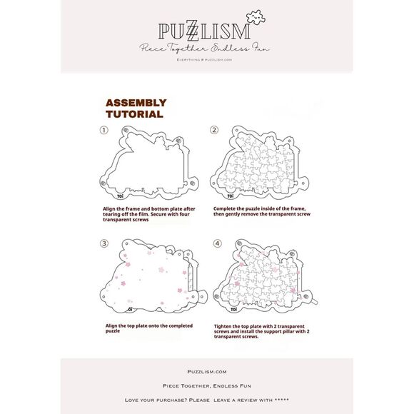 Sakura Sweet Dessert Cart Acrylic Puzzle  - Picture 5 of 5